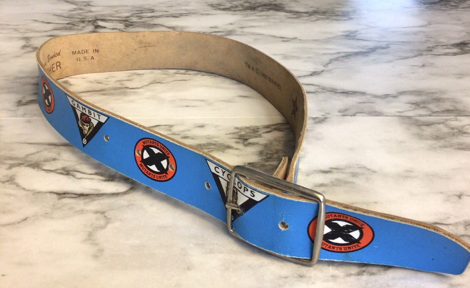 1993 Marvel Universe X- Men Mutants Unite Childs Belt Wolverine Gambit Cyclops