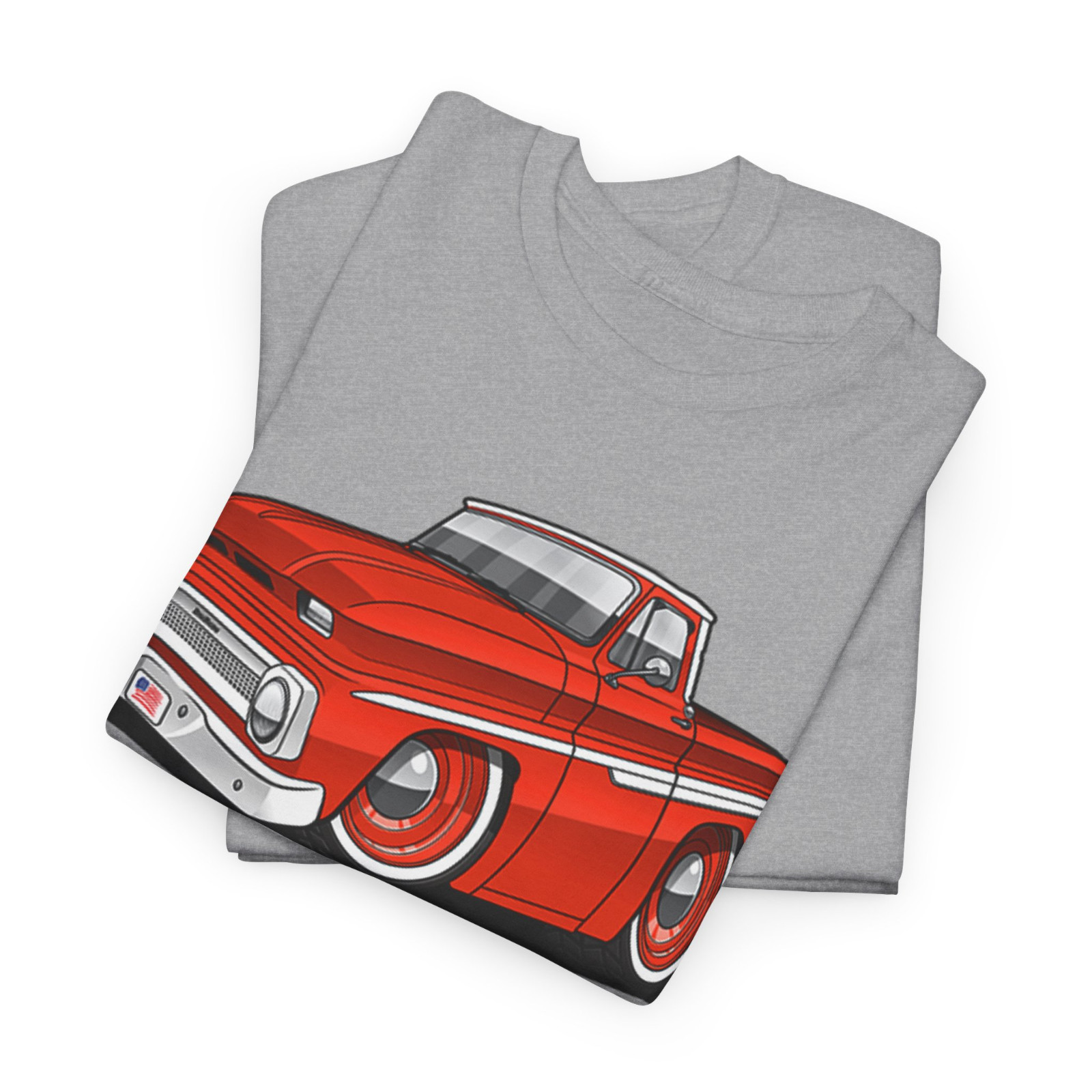 DigiRods Chevy C10 Truck 1964 Vintage Model Colors Cartoon Car Gray T Shirt