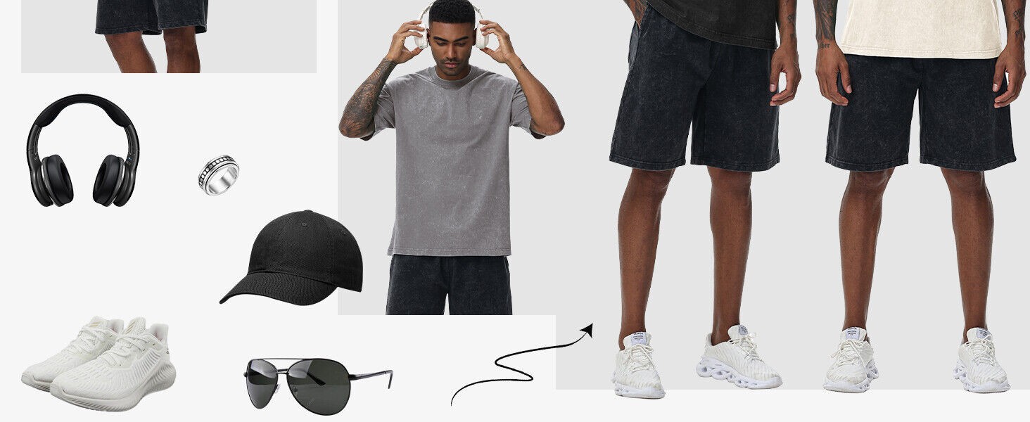 Men’s Vintage Washed Oversized T Shirt Loose Fit 100% Cotton Short Sleeve Tee