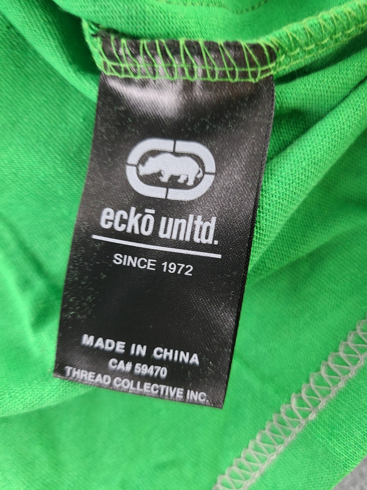 ECKO Unltd. Men’s Color Block Graphic Tee Green/Grey Size Large New With Tags