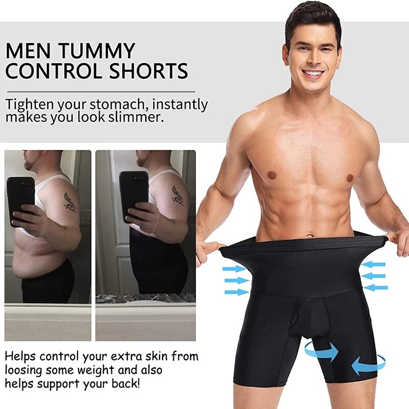 Men’s Slimming Body Shaper Vest Abs Abdomen Compression Shirt Workout Tank Tops#