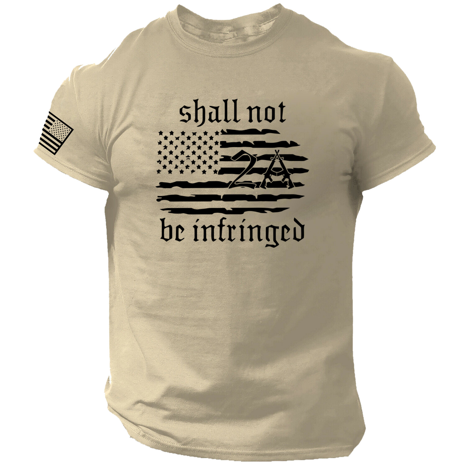 2nd Amendment American Flag T Shirt, 2A, Patriotic, USA, Veteran, Military, Mens