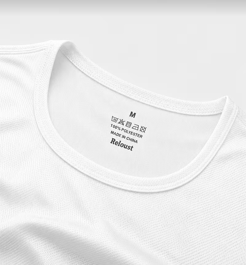 Reloust 12 Pack Medium White Crew Neck Short Sleeve Polyester T-Shirts