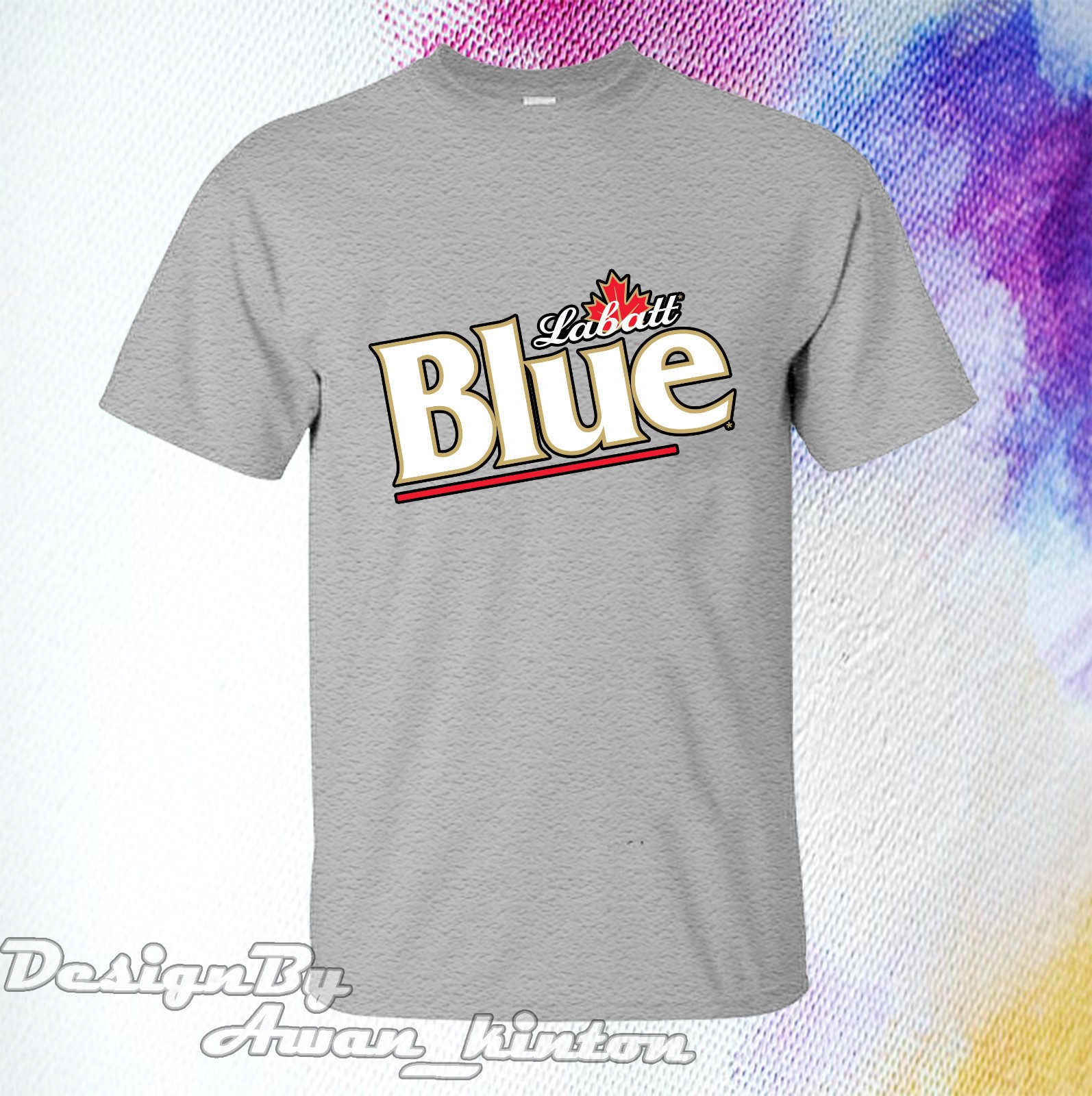 Clothing LABATT BLUE LIGHT Funny Logo TSHIRT Cotton Made In USA