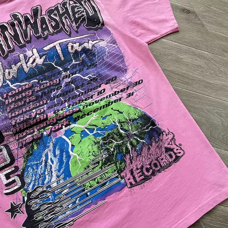 Hell Brainwashed star World Tour tee High Street Cotton Short sleeved T-shirt