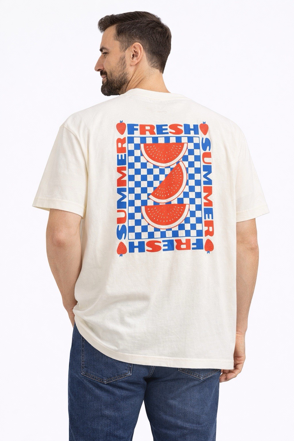 Original Use White Graphic Drop Shoulder Heavyweight Boxy Fit T-Shirt Men’s XXL