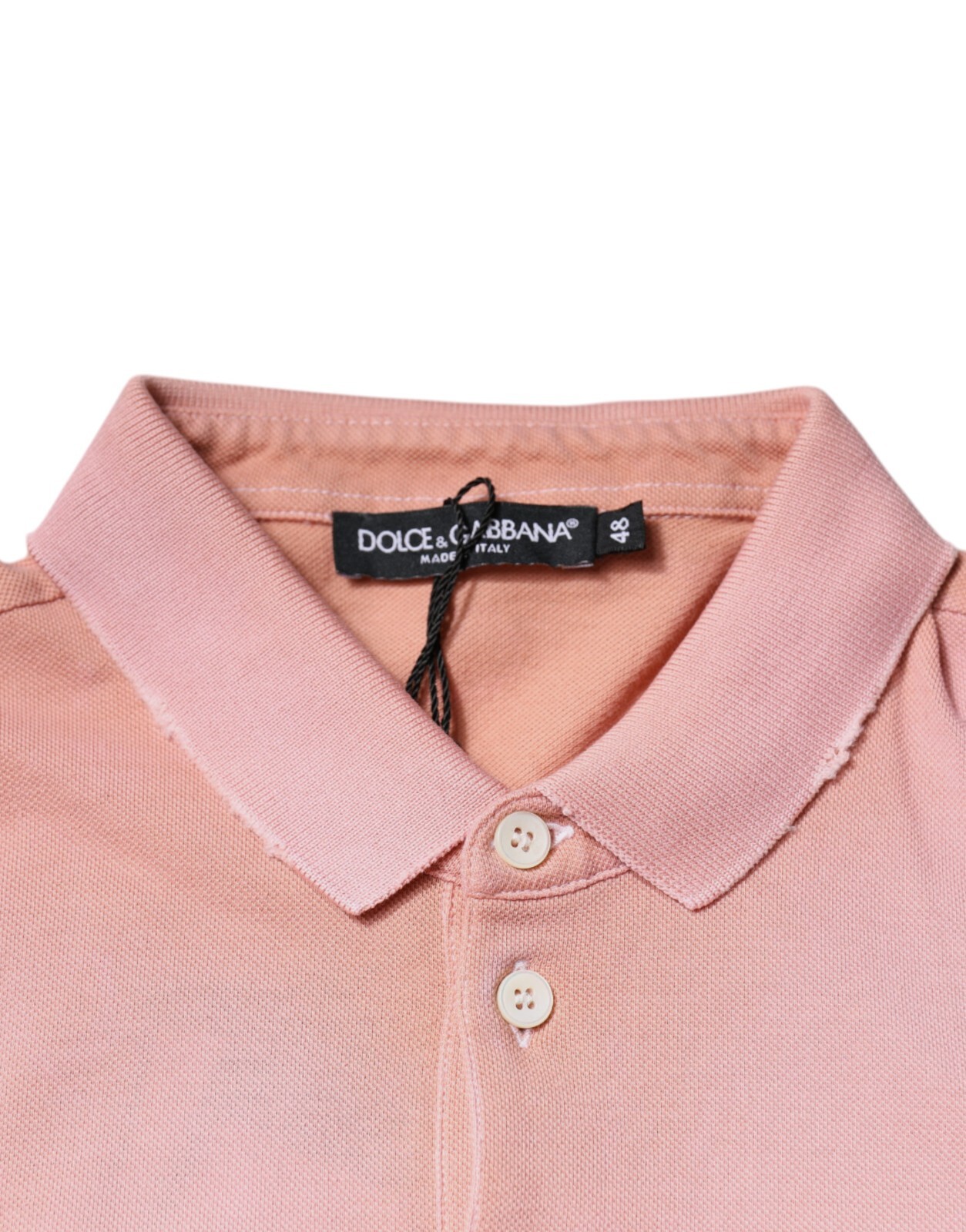 DOLCE & GABBANA T-shirt Pink Crown Collared Short Sleeve Polo IT48/US38/M 750usd