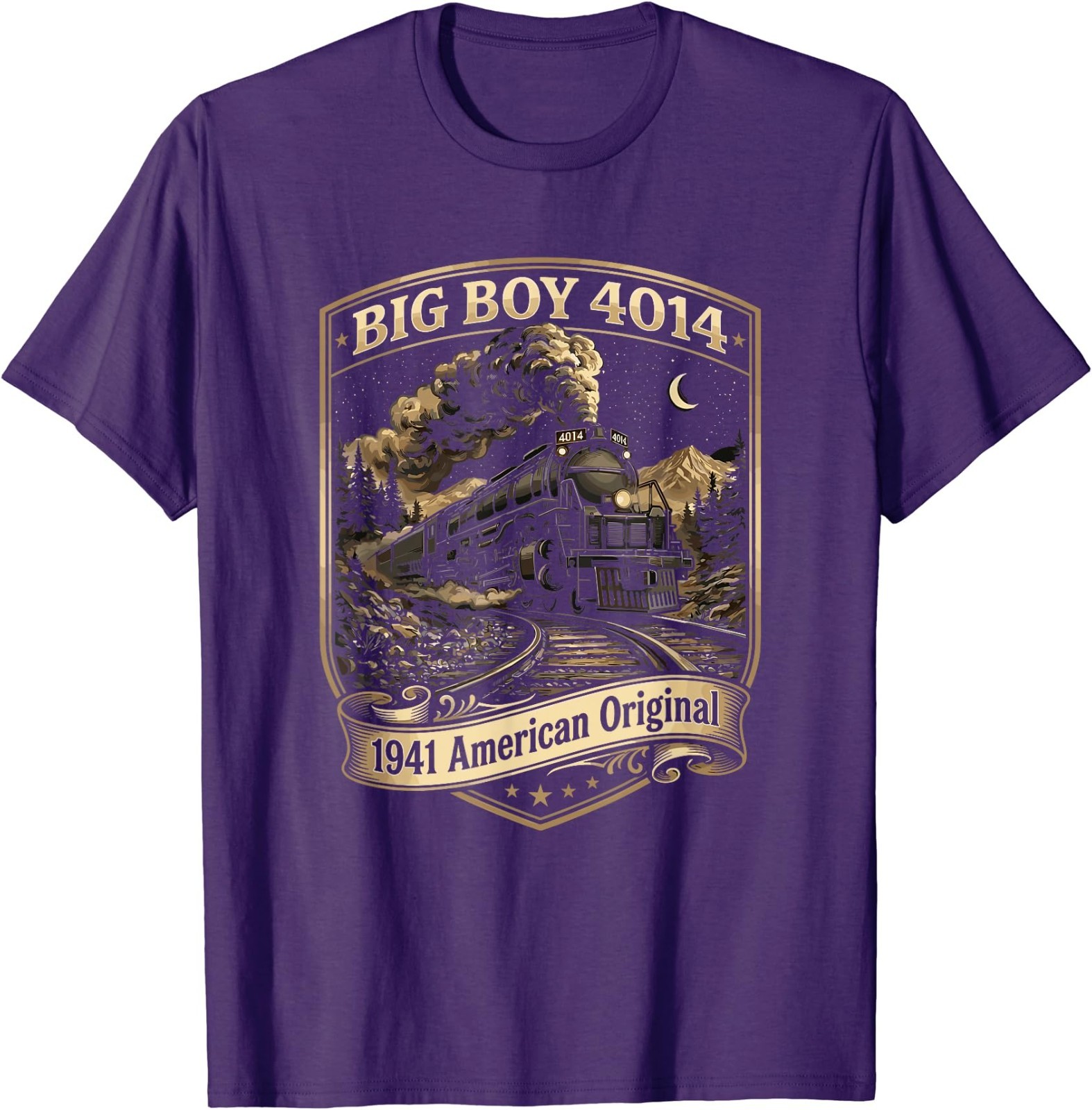 Big Boy 4014 Train Engineer Steam Train Conductor American T-Shirt