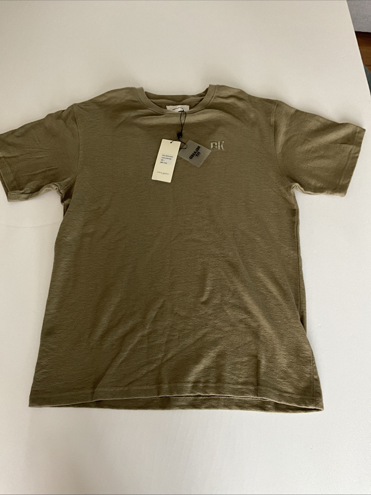 Public Supply Relaxed Fit LINEN Tee LARGE Olive NWT