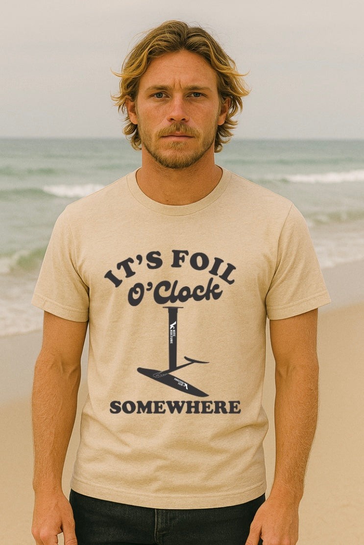 Foilboard SUP Kitesurf Foil Board T Shirt Foil O’clock Kitesurfing Tee Gift