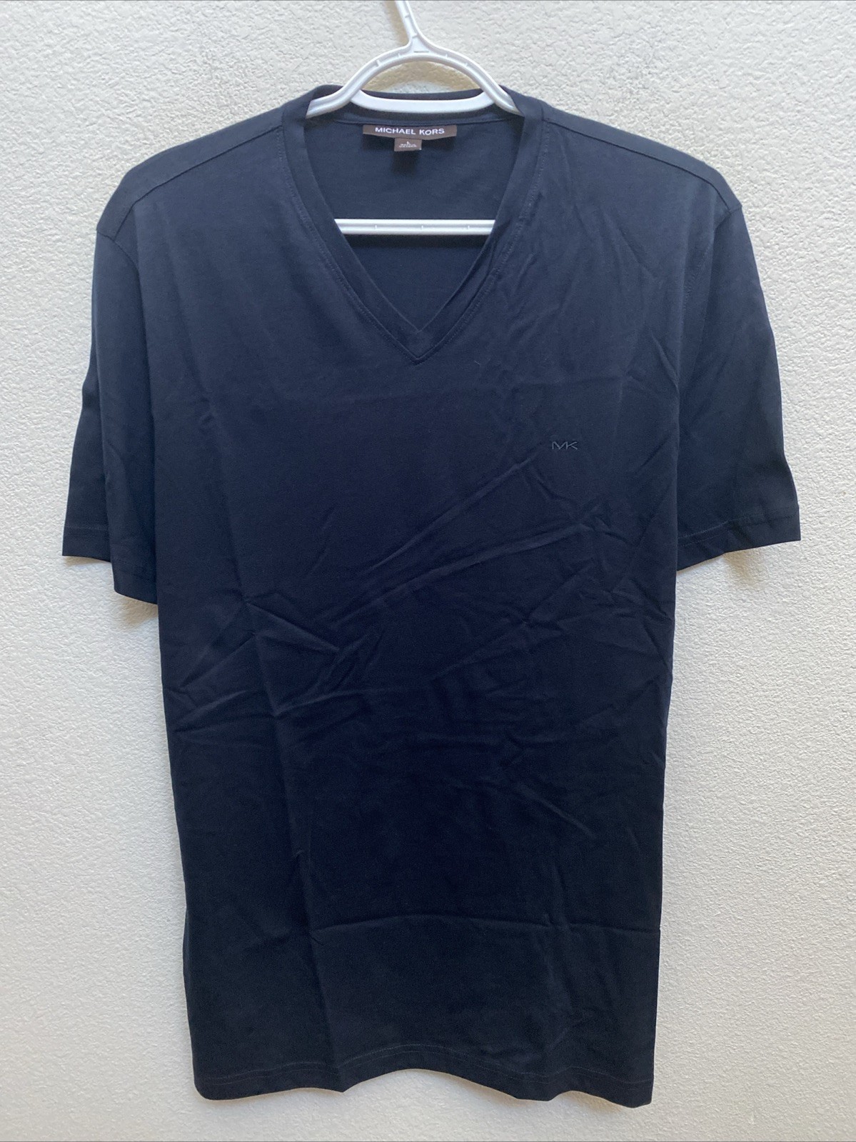 NEW Michael Kors Men’s Blue Large T-Shirt V Neck Short Sleeve NWT $49.50