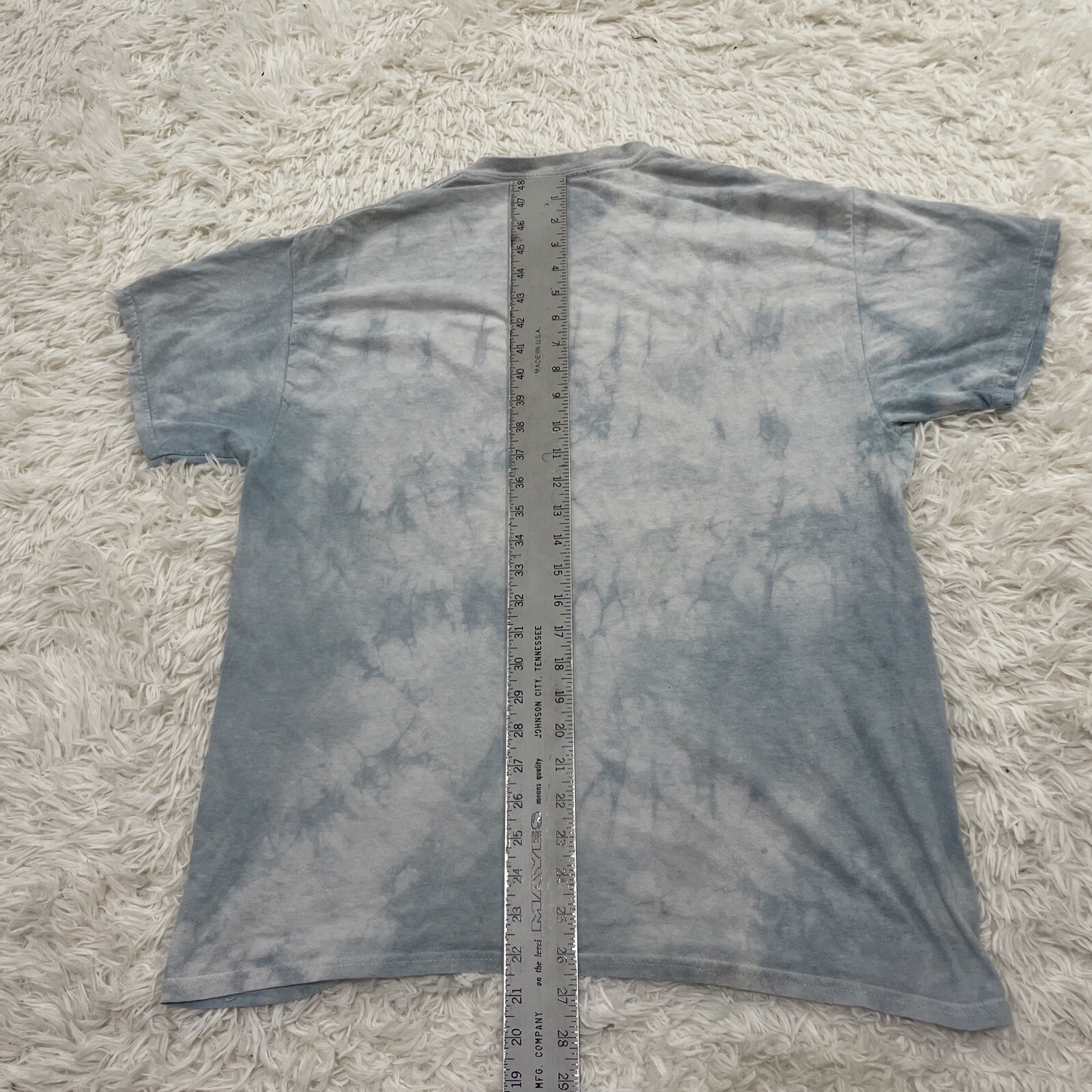 PINK FLOYD Shirt Men S Blue Dark Side of the Moon Rock Music Spellout Graphic
