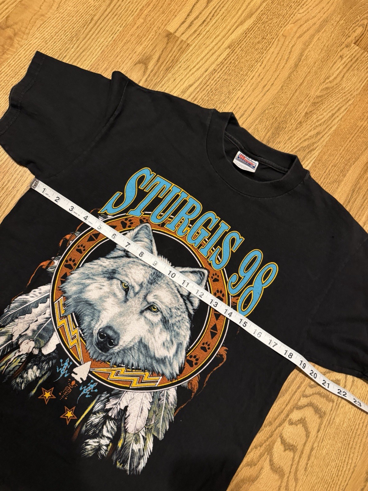 Vintage Sturgis 1998 58th Motorcycle Rally Wolf T Shirt Medium Biker 90s Vtg