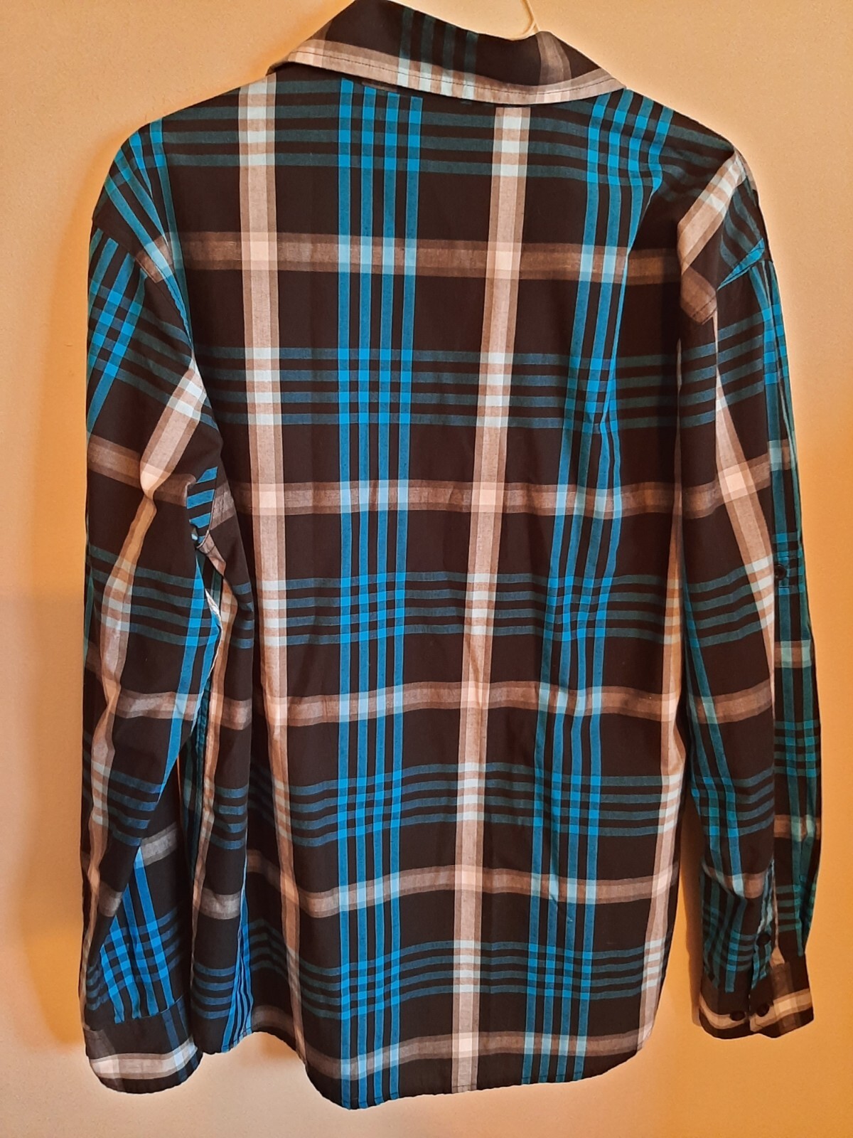 Men’s Southpole – thermal long sleeve Shirt Size Medium – Black/Teal/Gray–NWOT