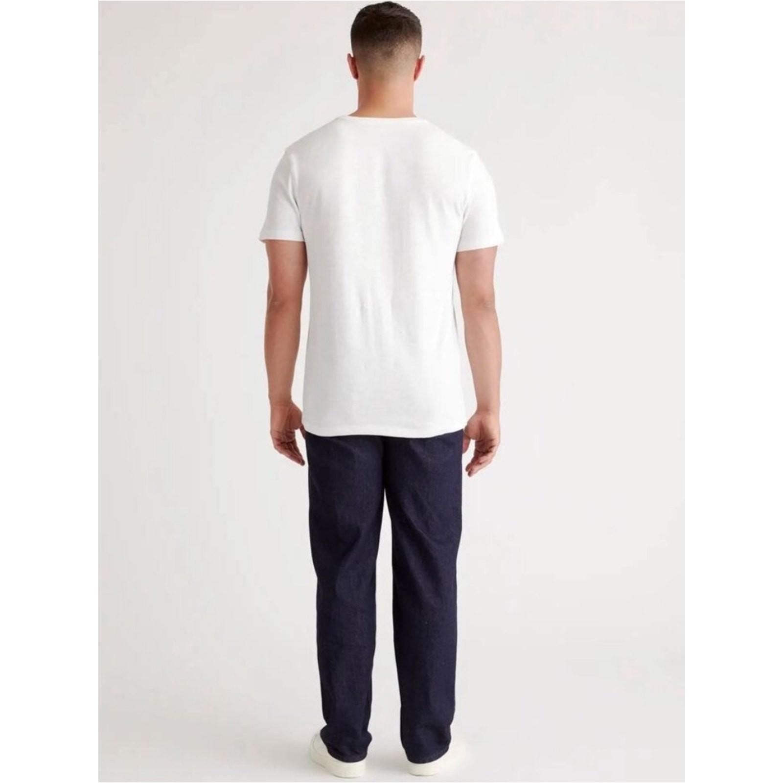 Quince Mens 100% Pima Cotton Slub Crewneck Tee Shirt White MEDIUM Short Sleeve