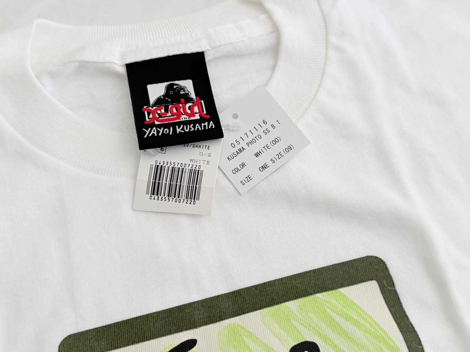 Yayoi Kusama x X-girl Unisex Adults T-Shirt NWT One Size White Japan
