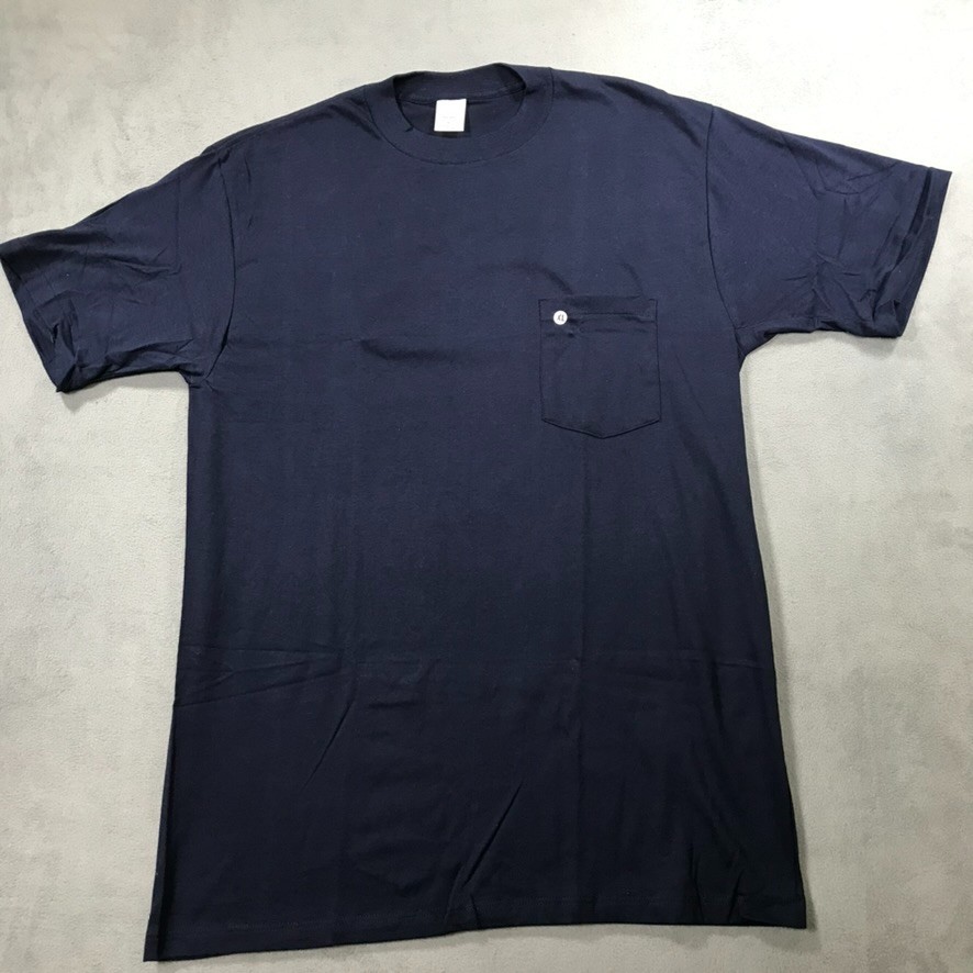 Vintage JCPenney Towncraft Pocket T Shirt Mens XL Blue single Stitch Deadstock