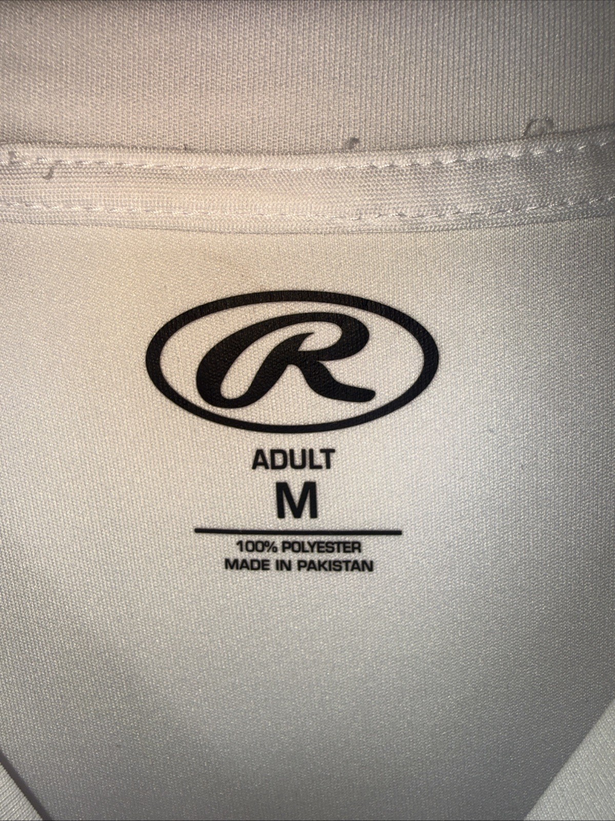 Rawlings Perfect Game Shirt White #7 Softball Baseball Size Medium