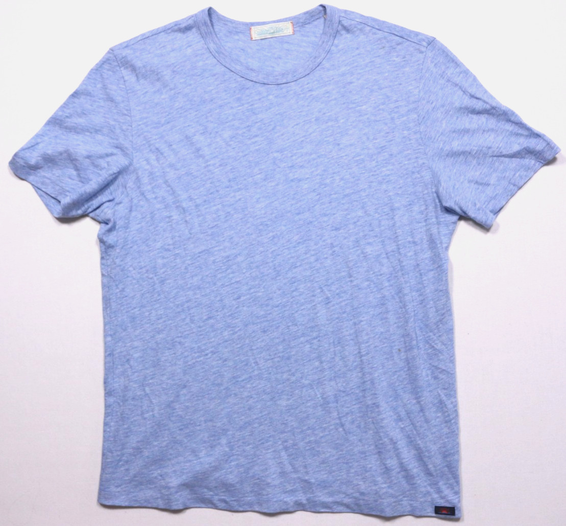 Faherty Chambray Tee Crew Neck Men’s M Heather Blue Cotton Modal Stretch Knit