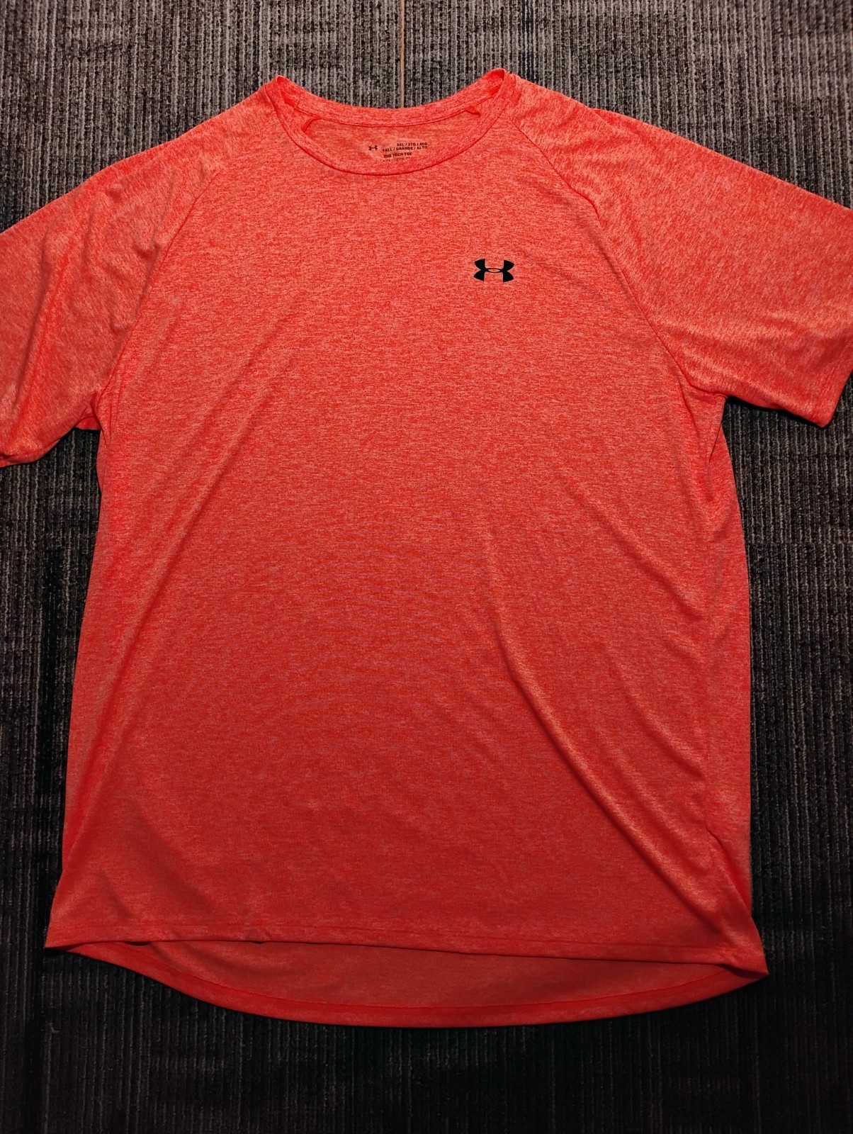 Under Armour The Tech Tee Shirt Orange Heathered Men’s 3XL Tall Short Sleeve