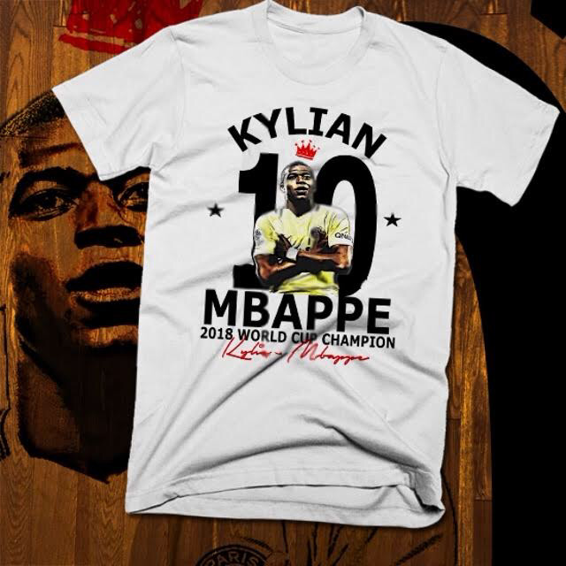 Soccer t-shirt S-3XL, Kylian Mbappe France French Football Star, World Cup tee