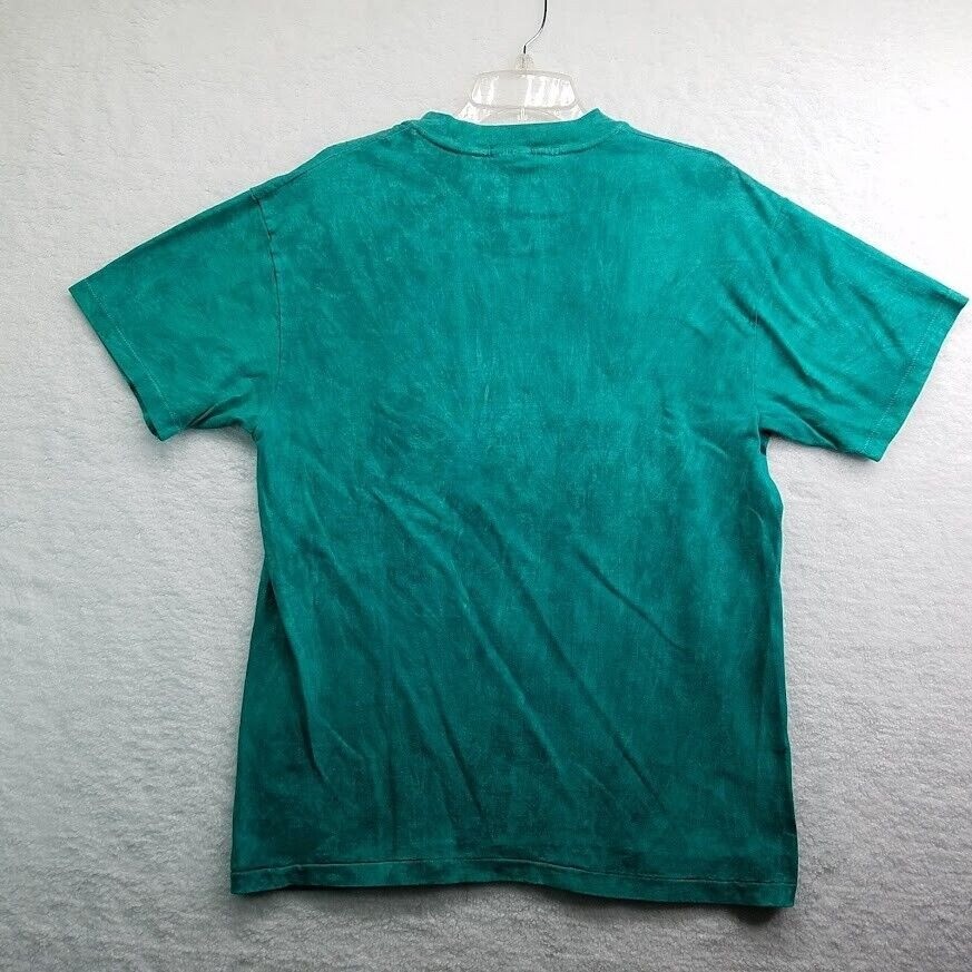 Daytona Beach Florida Shirt Large Green Blue Gold Foil Vintage 80s Single Stitch