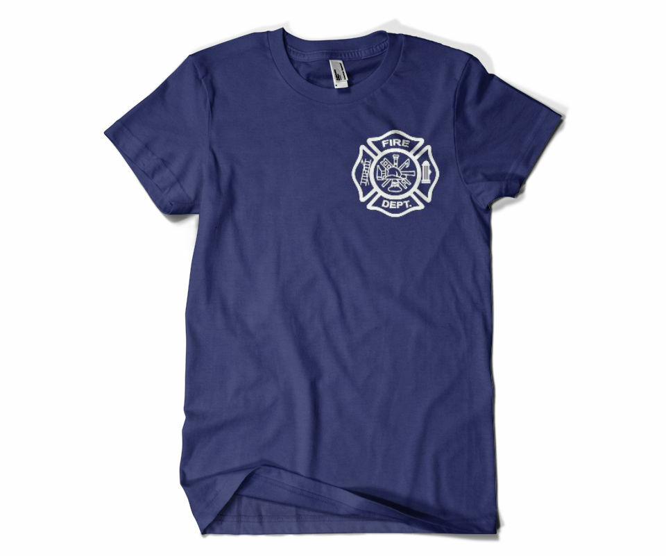 Personalized FireFighter Fire Department T-shirt Rescue Custom Any Text T-shirt