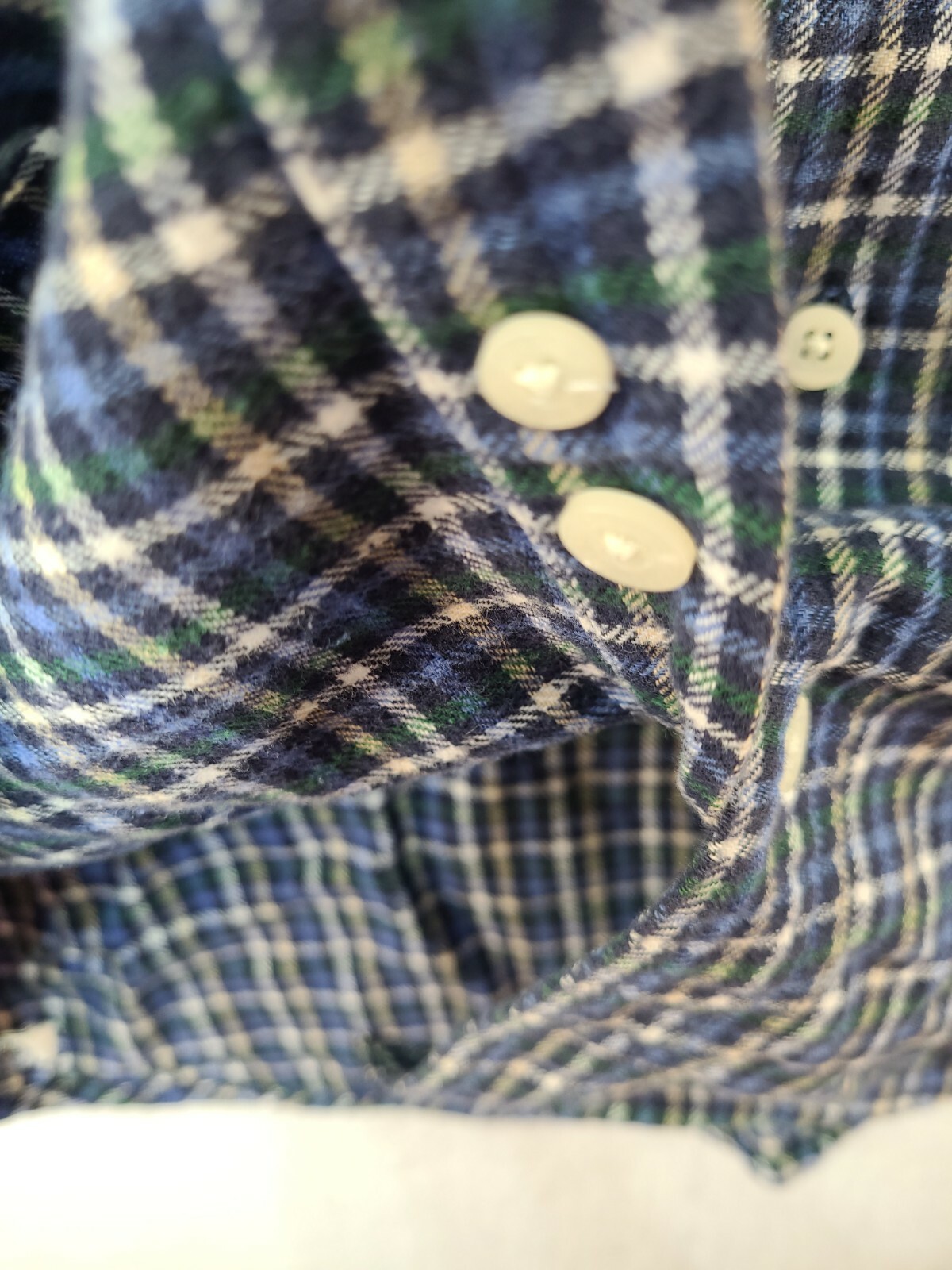 Chaps Mens Large Blue Plaid Long Sleeve Button Up Flannel Shirt
