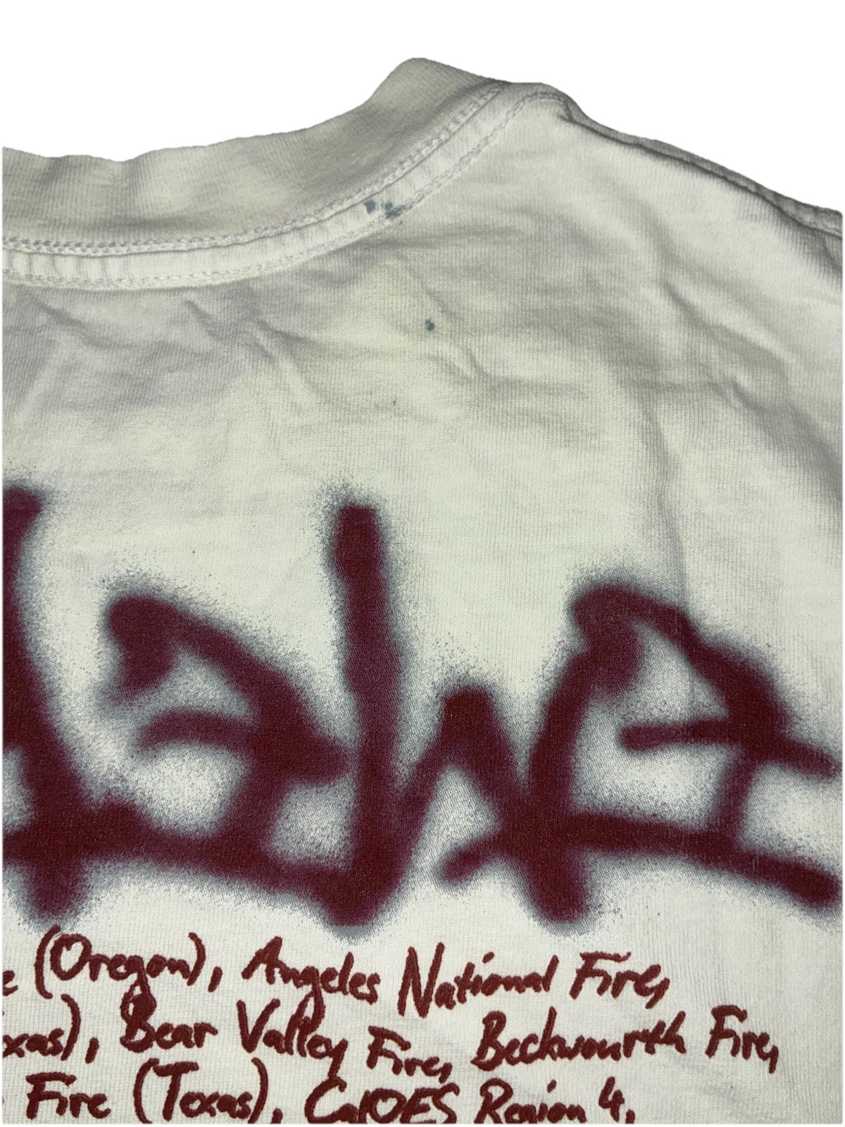 Travis Scott LAFD Tee M Cream Los Angeles Fire CA Wildfire Response NEW *spots