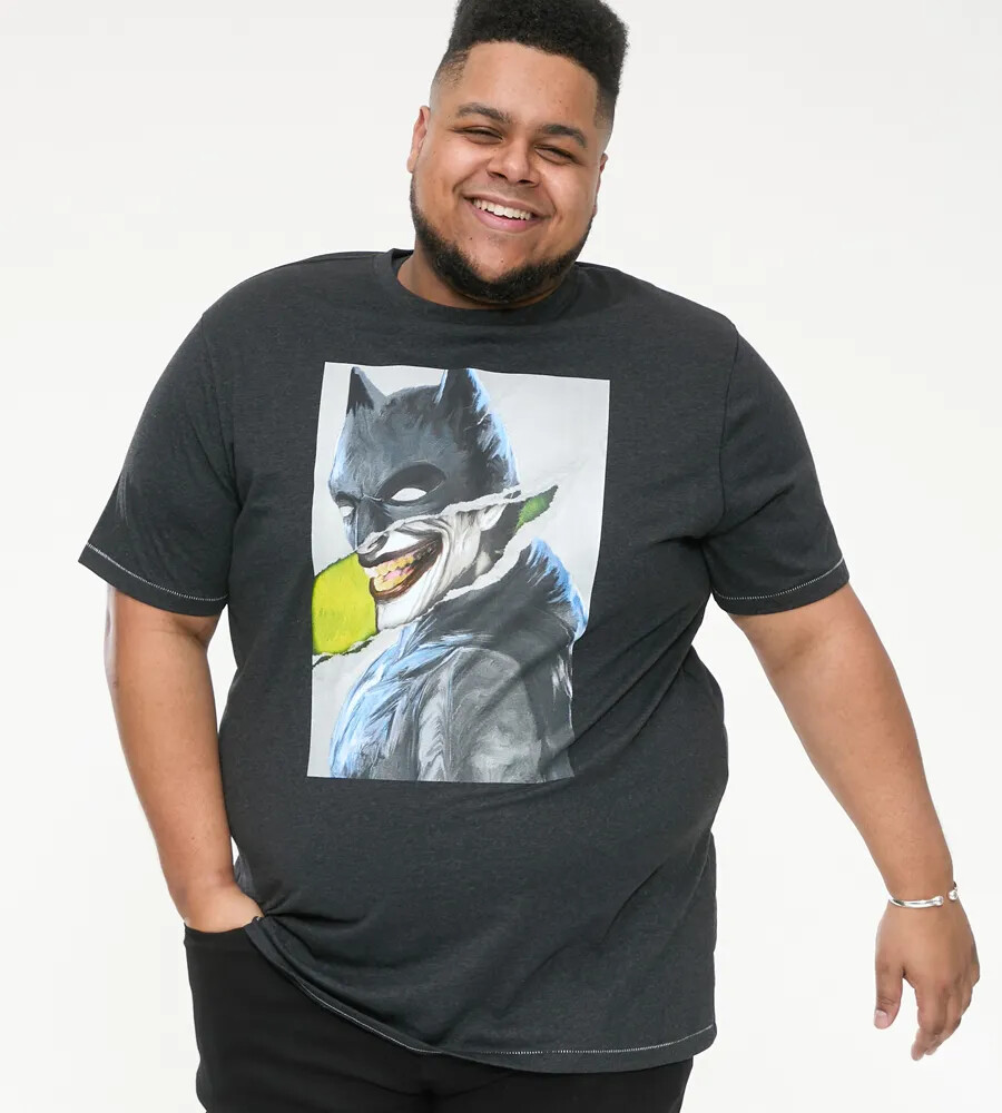 D555 Duke Big Mens Batman Printed T-Shirt Licensed Product 2XL-6XL (601619)