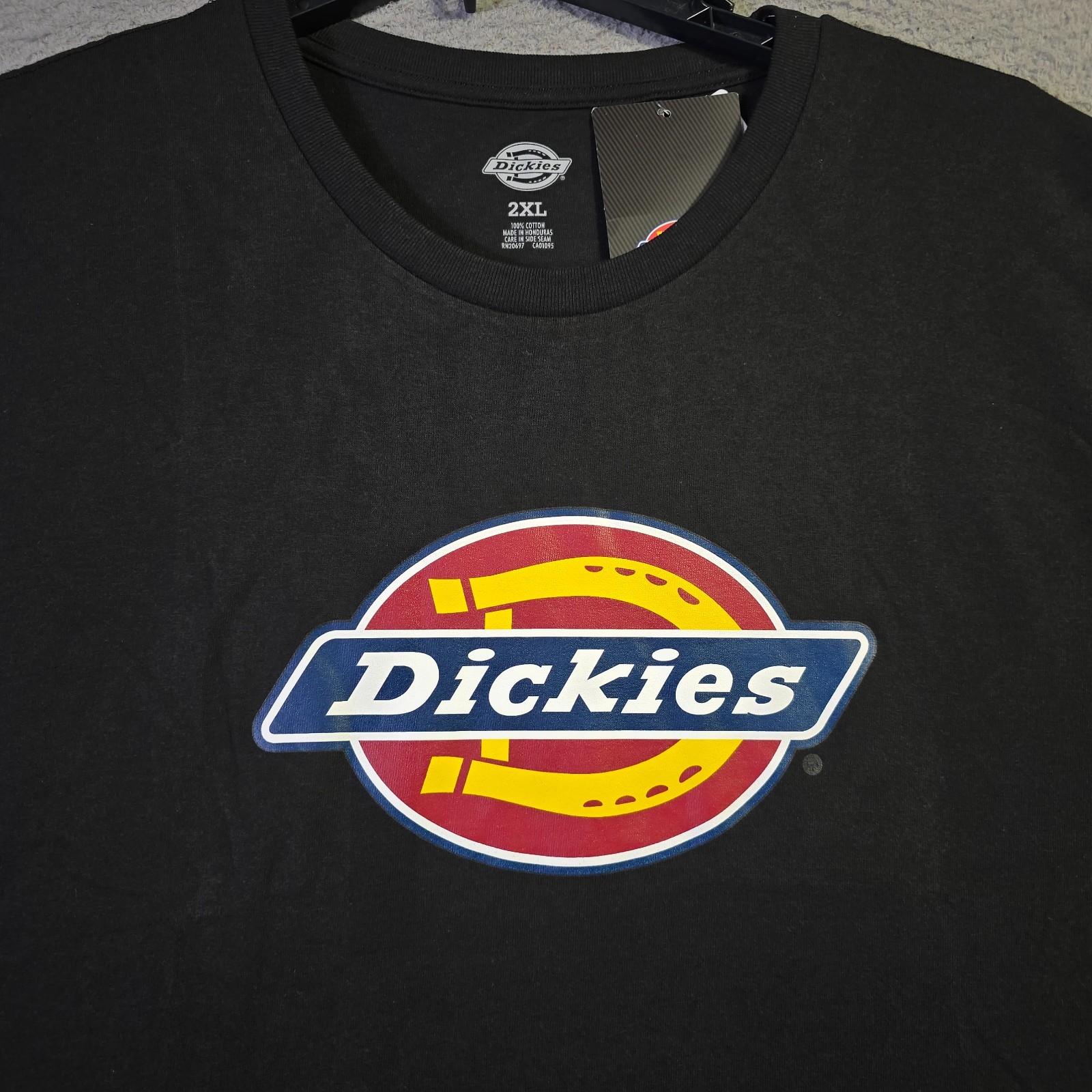 Dickies Shirt Mens 2XL XXL Black Regular Fit Classic Casual Logo Work Wear NWT