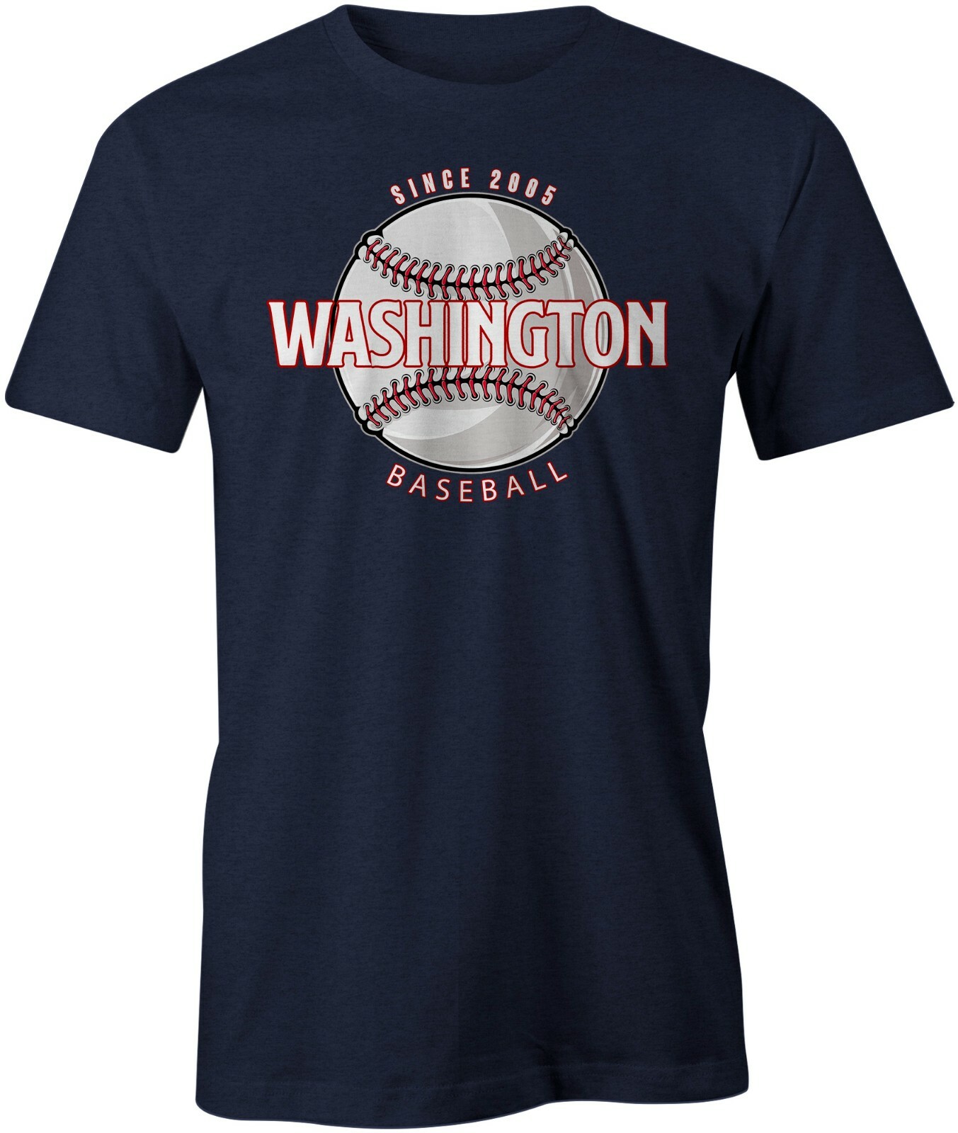Washington Baseball Est 2005 Navy Blue & Red Fan T-Shirt
