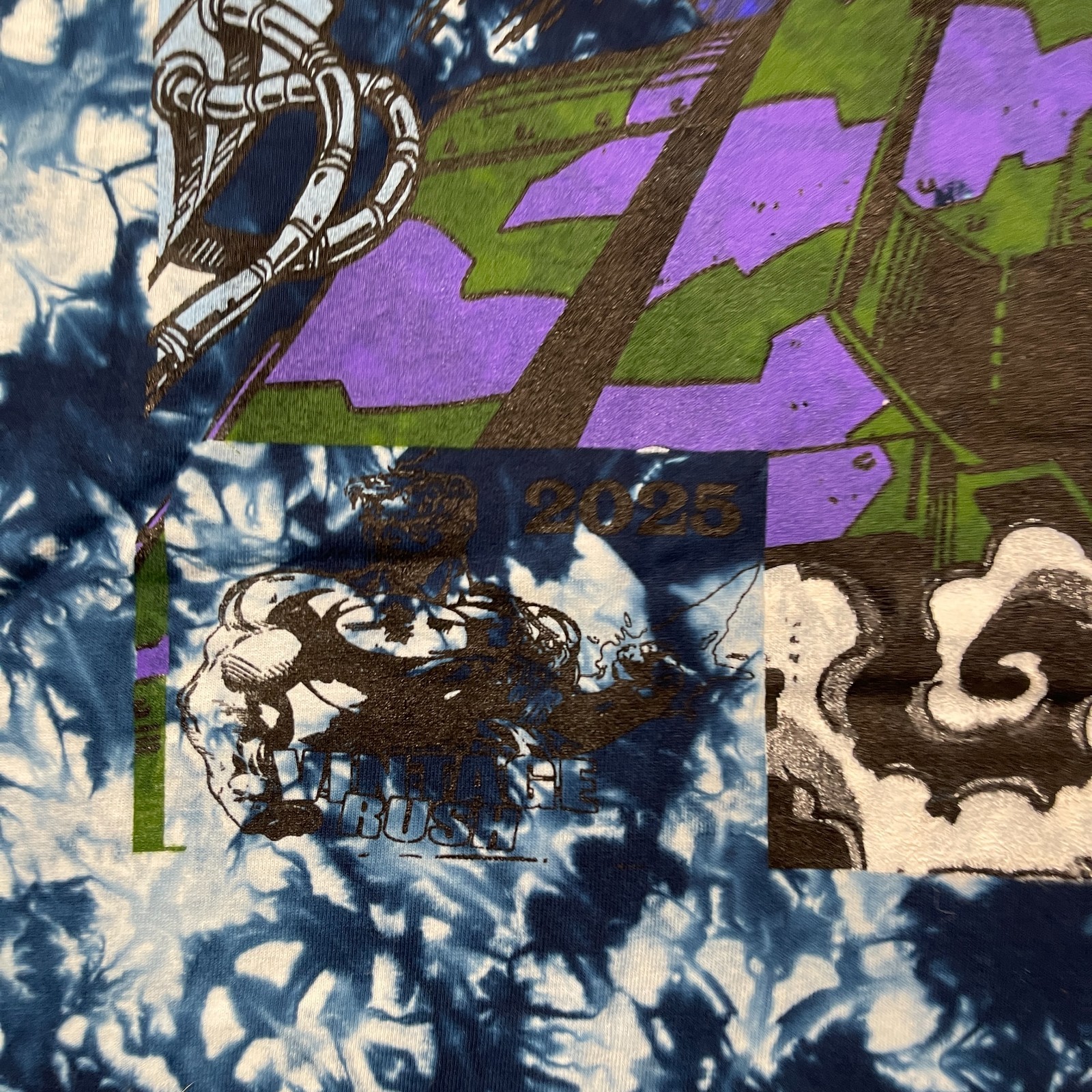 Vintage-Rush Transformers Optimus Prime Anime Art Shirt 3XL 28×35 Tie-Dye