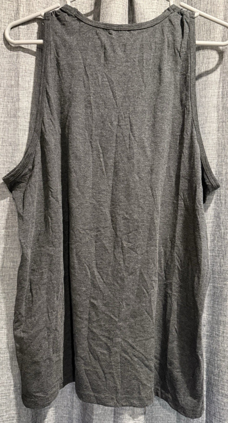 Cotton Heritage Men’s size Large Solid Gray Tank Top Cotton/Poly Blend
