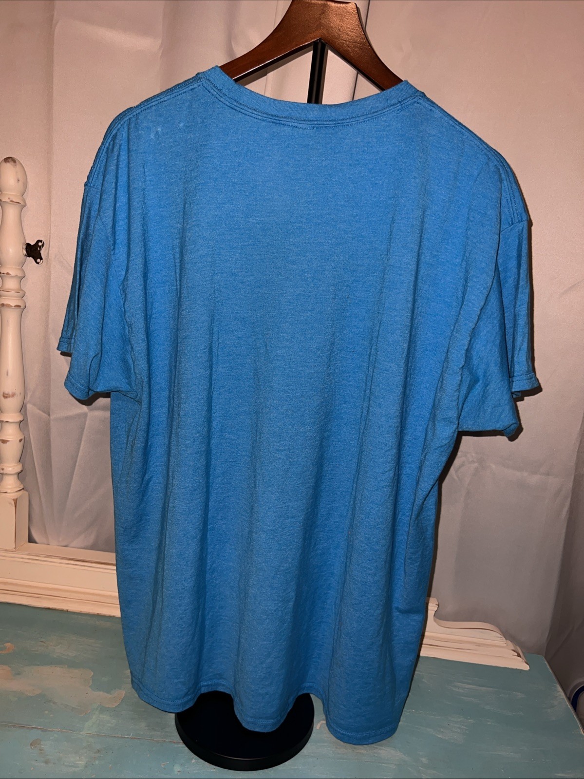 Hanes X-Temp Men’s XL Short Sleeve T-Shirt Aquatic Blue Crew Neck 100% Cotton