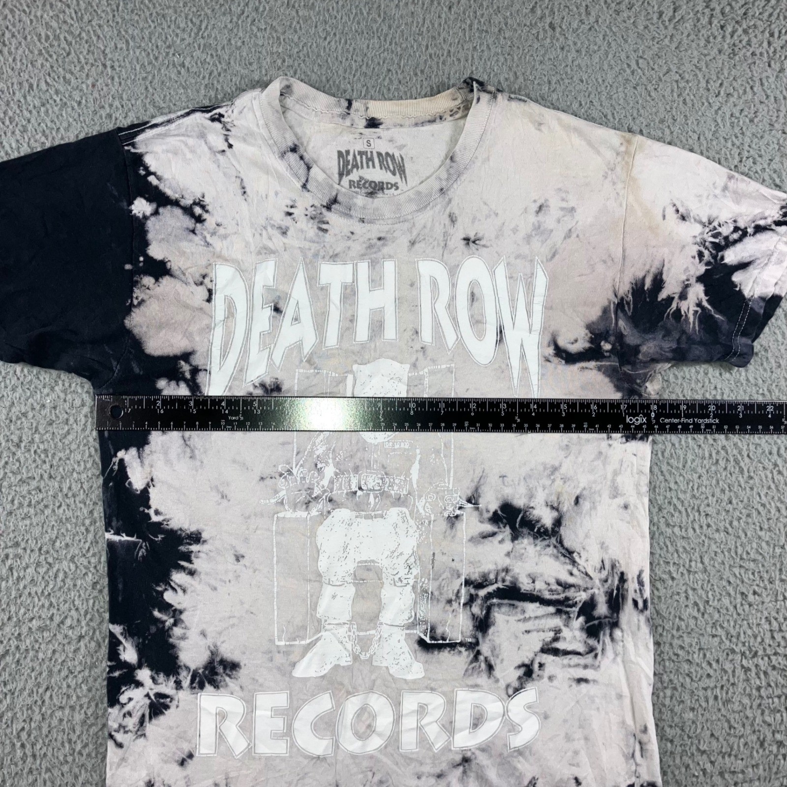 Death Row Records Graphic Tee Men S Black White Tie Dye Hiphop Retro Streetwear