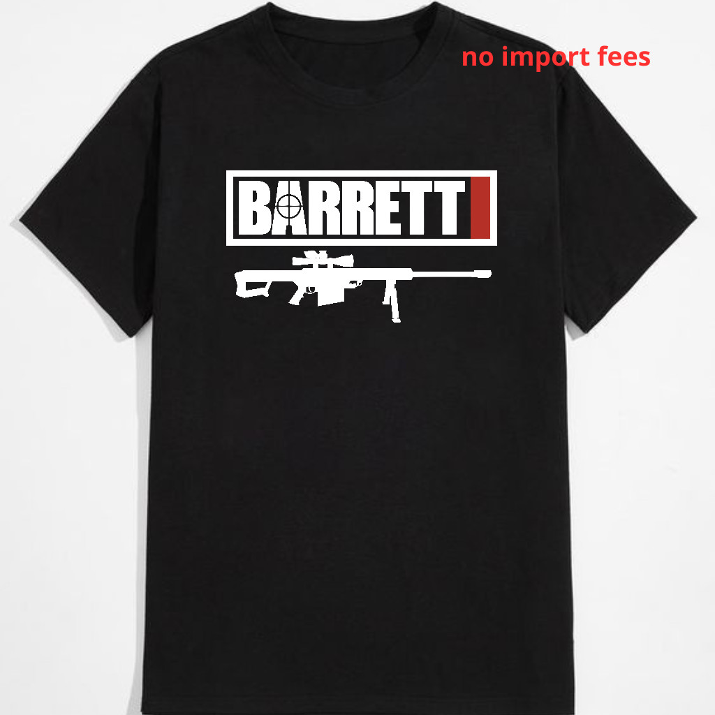 Barrett Ammunition Guns Firearms Logo Unisex Black T-Shirt