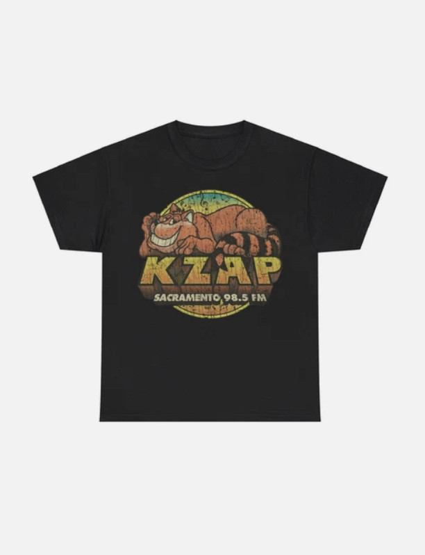 KZAP Sacramento 98.5 FM California Radio Station T-shirt
