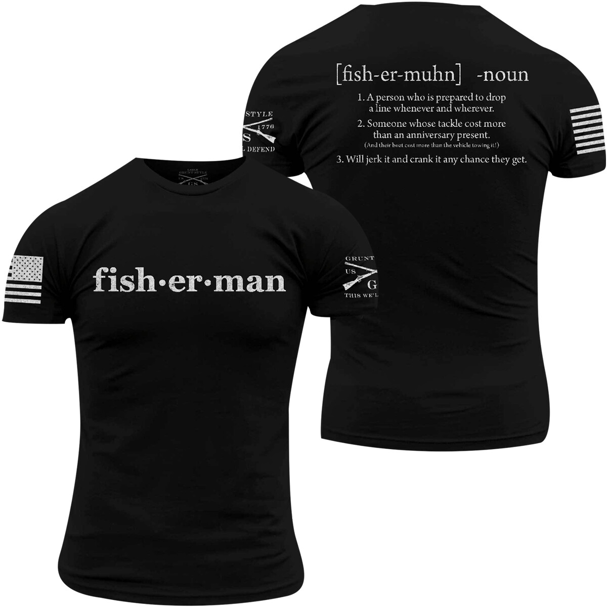 Grunt Style Fisherman Defined T-Shirt – Black