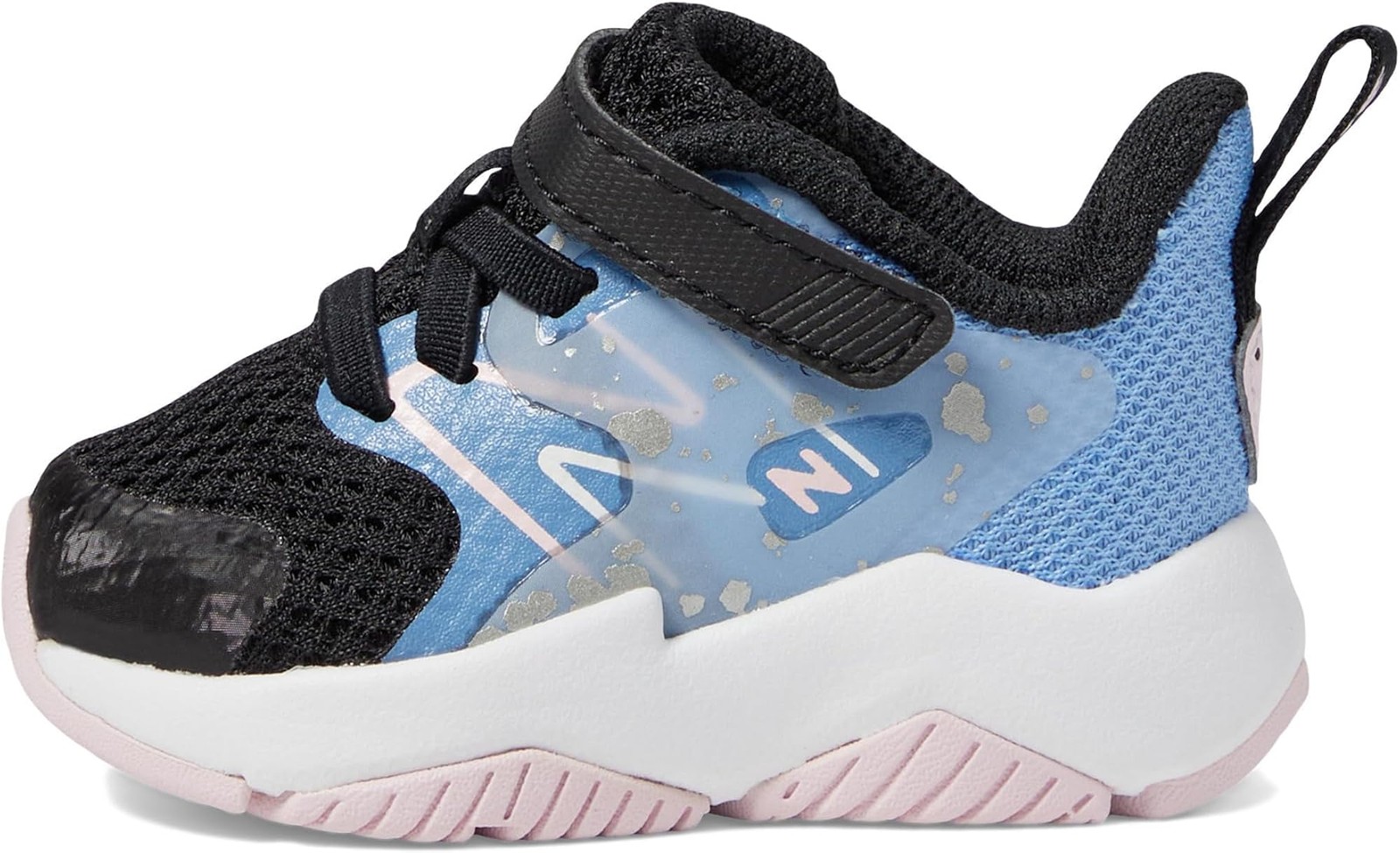 New Balance Rave Run V2 Bungee Lace with Top Strap Shoe, Lilac Glo/Sky Blue/Pixe