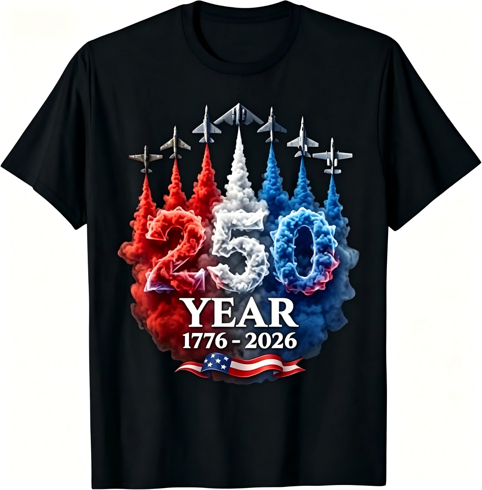 250 Years 1776 2026 American Flag Shirt, 250th USA Patriotic 4th of July Shirt