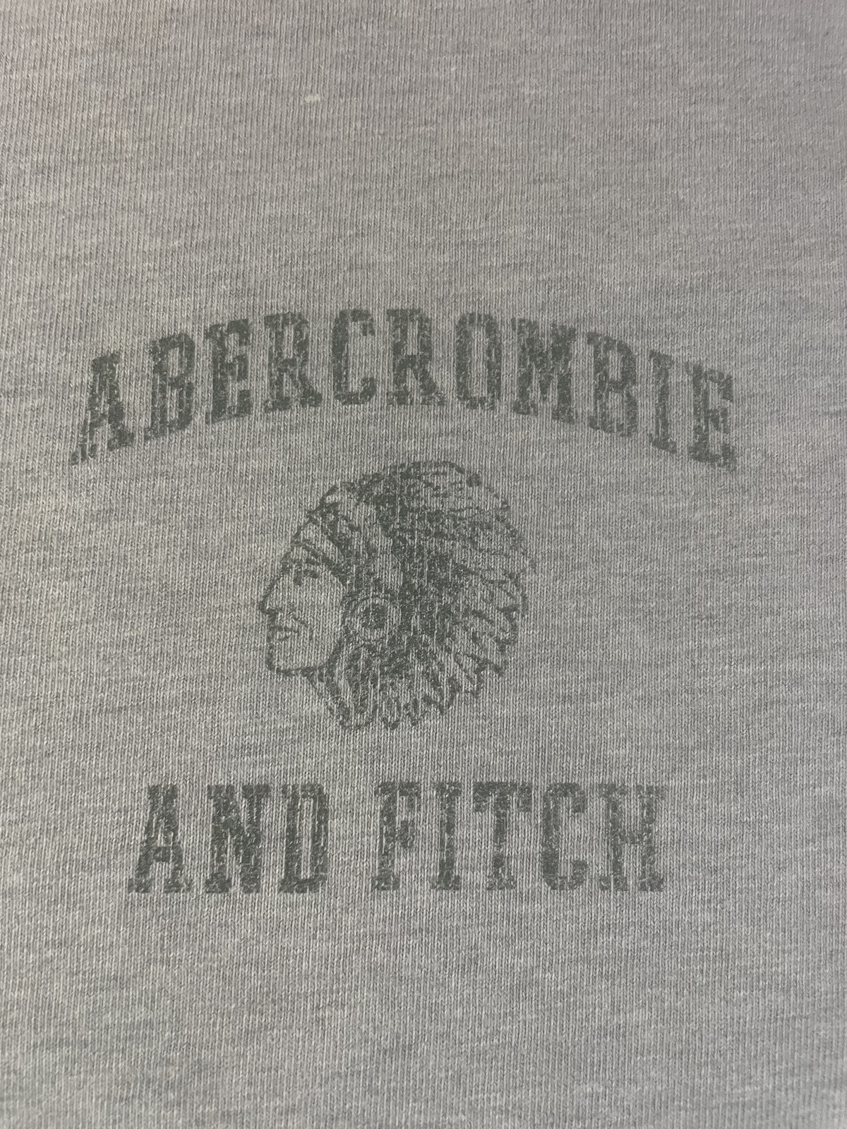Vintage Y2K Abercrombie & Fitch Ringer T Shirt Mens XL Gray Indian Head Logo USA