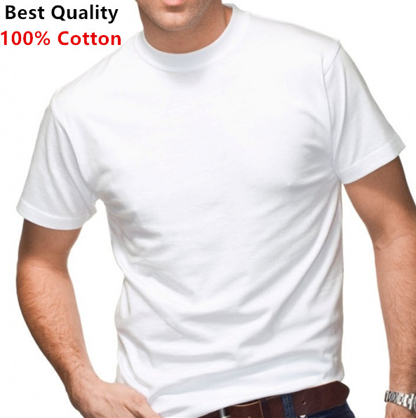 New 3 Pack Mens 100% Cotton Tagless Crew-Neck T-Shirt Undershirt Tee White S-XL