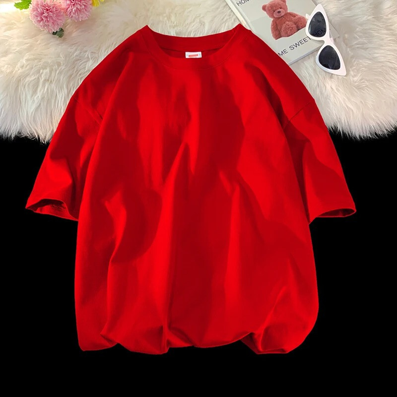 100% Cotton O-Neck Oversized Summer Short Sleeve Men’s T Shirt HipHop Streetwear