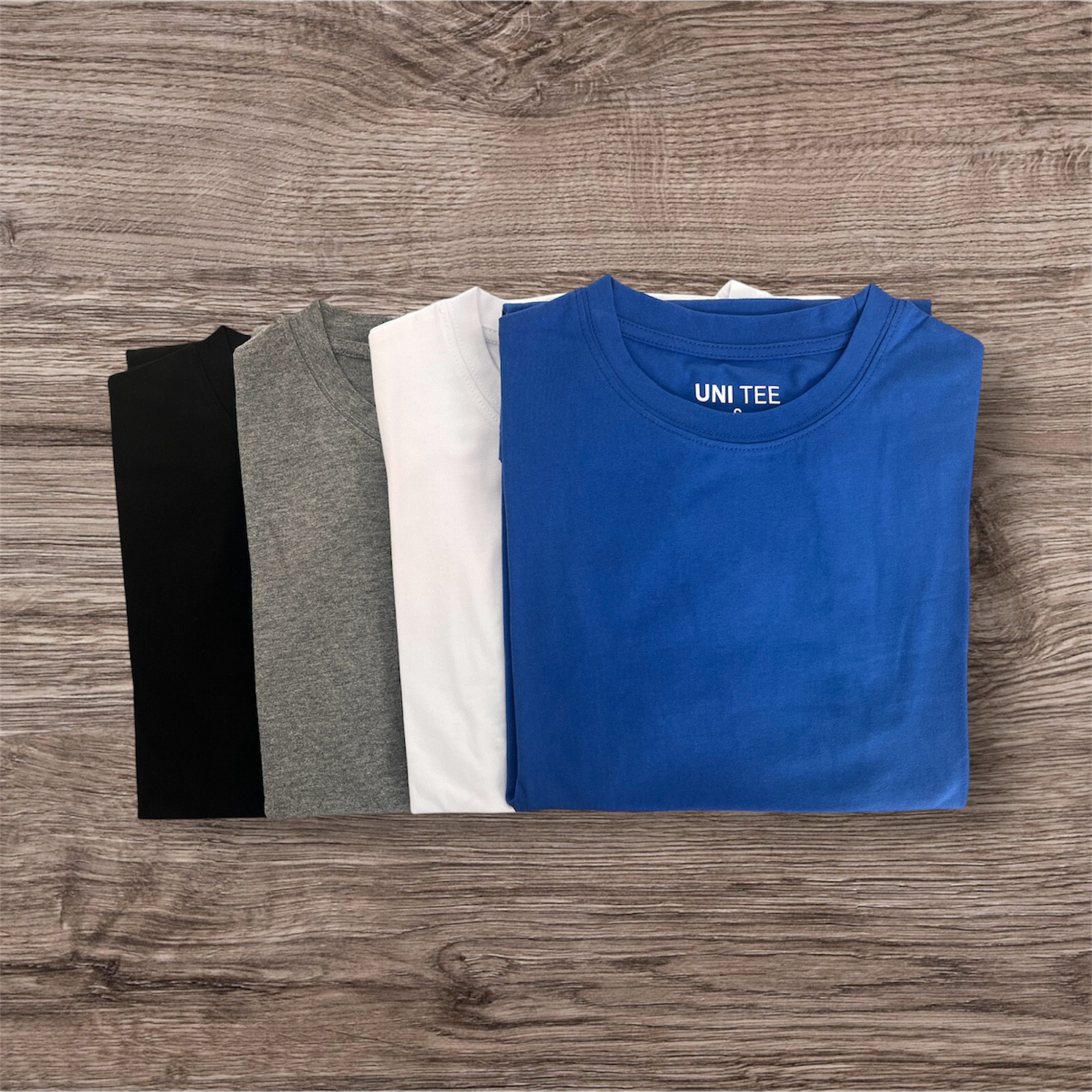 UNI TEE Mens Short Sleeves 8OZ Heavy Weight 100% Cotton S-3XL CREW Neck T-Shirt