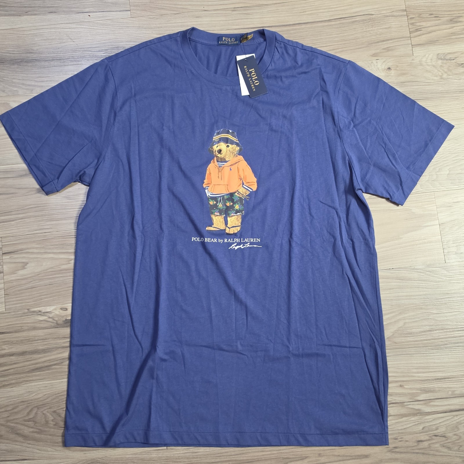 Polo Ralph Lauren Bear Tee Summer Men’s XLT New With Tags Blue Tropical BNWT