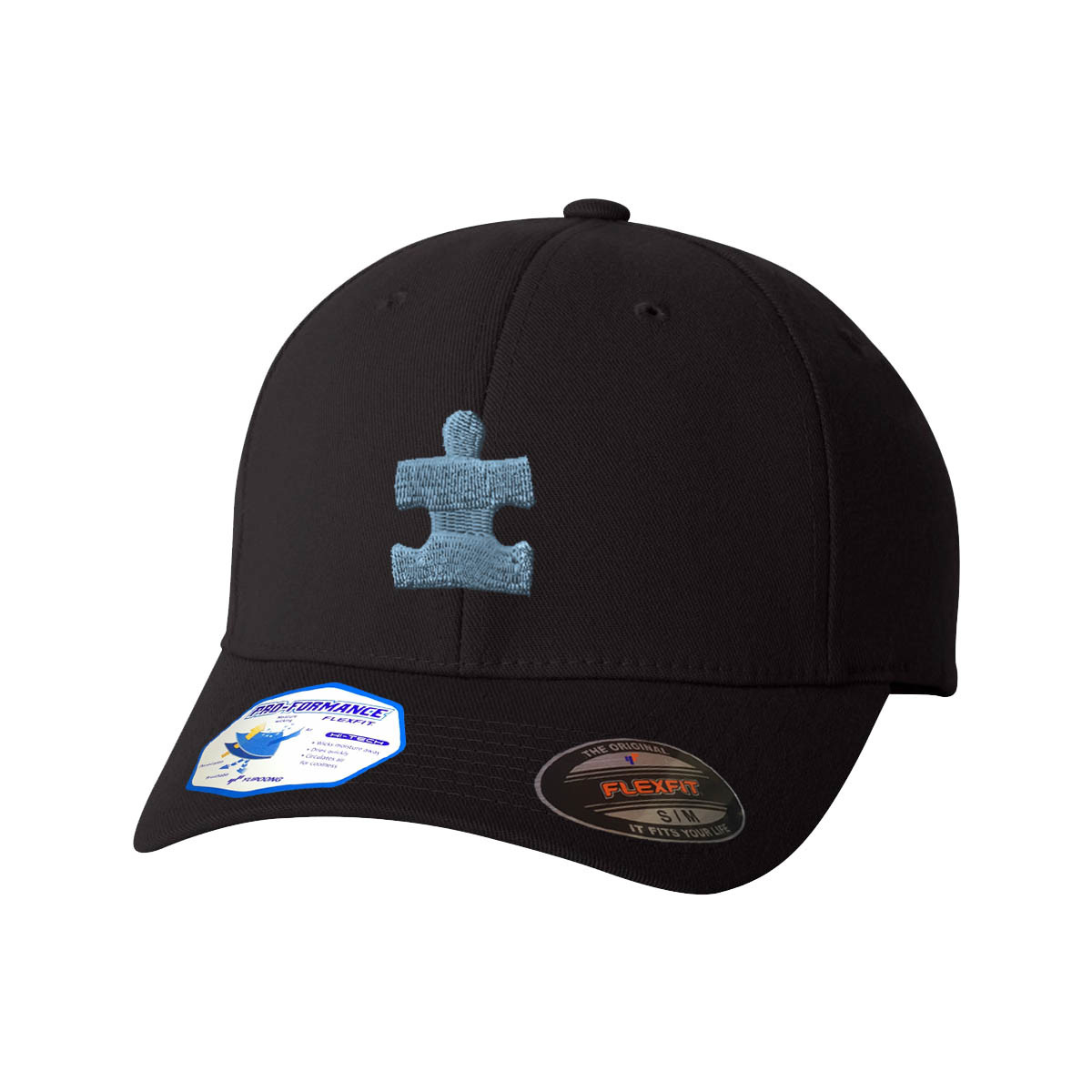 Flexfit Hats for Men & Women Autism Puzzle Embroidery Dad Hat Baseball Cap