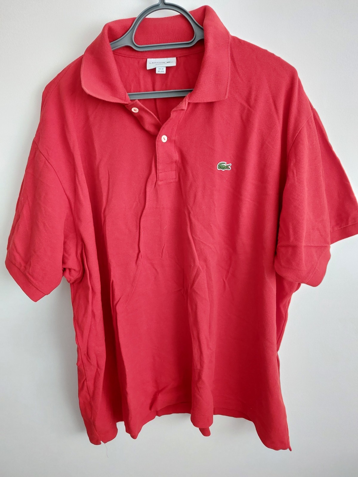 LACOSTE 5XL (SIZE 10) RED POLO SHIRT USED VERY GOOD CONDITION