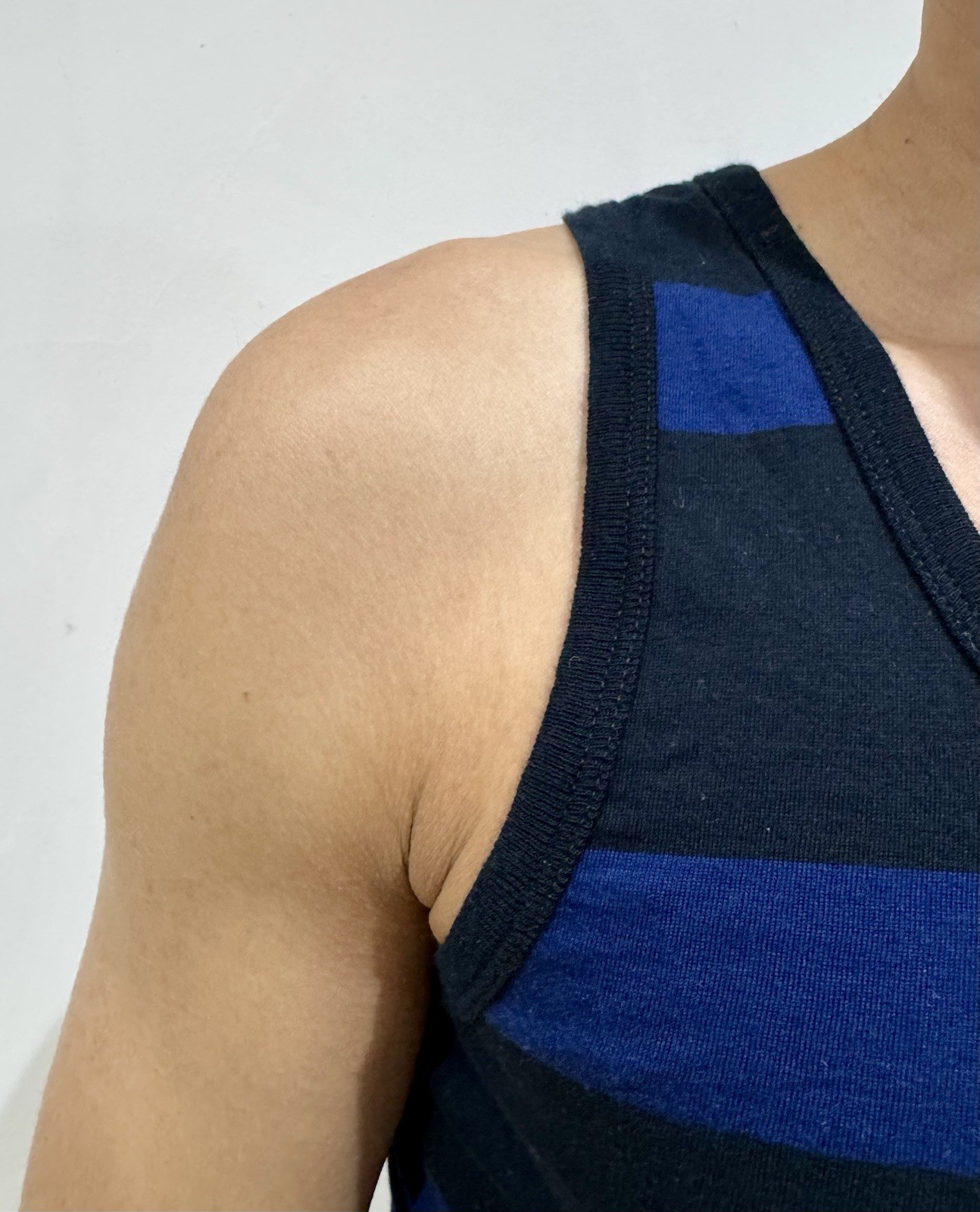Viktor & Rolf Monsieur Men’s Black Blue Striped Hem Logo Jersey Tank Vest Top 48