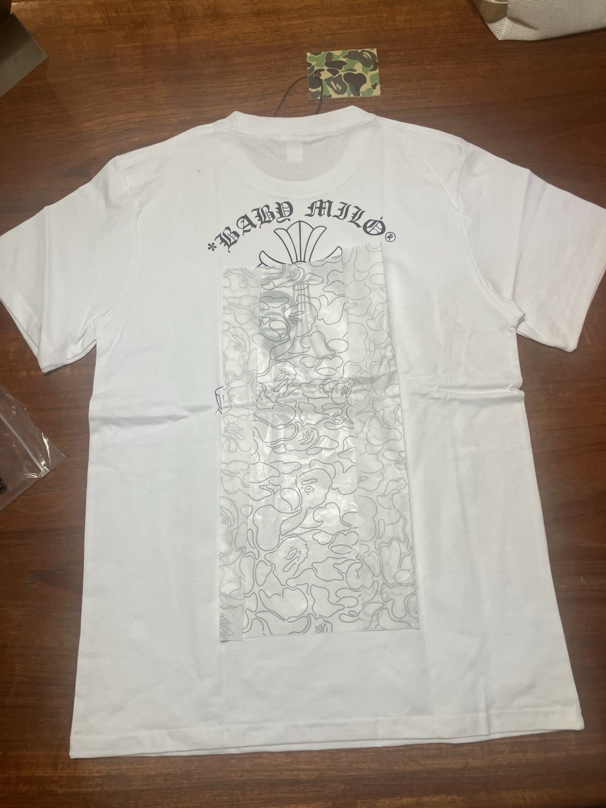 A Bathing Ape BAPE White Ape Head Graphic Logo Crew Neck T-Shirt Men’s M